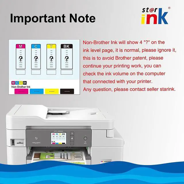 Alt view image 2 of 7 - st@r ink LC3037 XXL Ink Cartridges Compatible Replacement  LC-3037 for MFC-J6545DW MFC-J6945DW MFC-J5845DW MFC-J5945DW Printer(BK/C/M/Y) 4-Pack