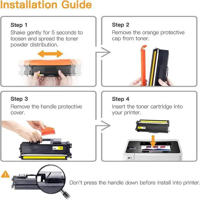 Alt view image 7 of 7 - E-Z Ink (TM) Compatible Toner Cartridge Replacement for Brother TN336 Toner Cartridges TN331 TN-336 TN-331 TN315 to Use with MFC-L8850CDW HL-L8350CDW MFC-L8600CDW HL-4150CDN MFC-9970CDW (BCMY, 4 Pack)