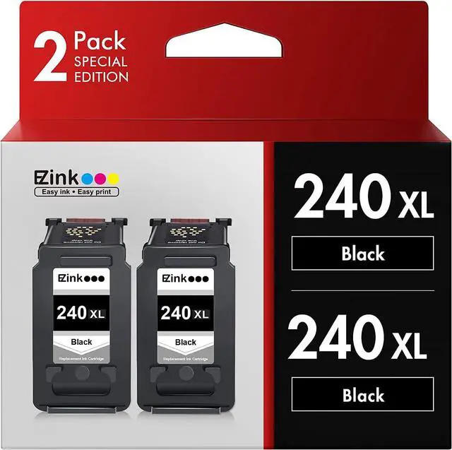 Main image of E-Z Ink (TM) Remanufactured Ink Cartridge Replacement for Canon 240 240XL PG-240XL for use with PIXMA TS5120 MG3620 MG3520 MG3522 MX532 MX452 Printer (2 Black)