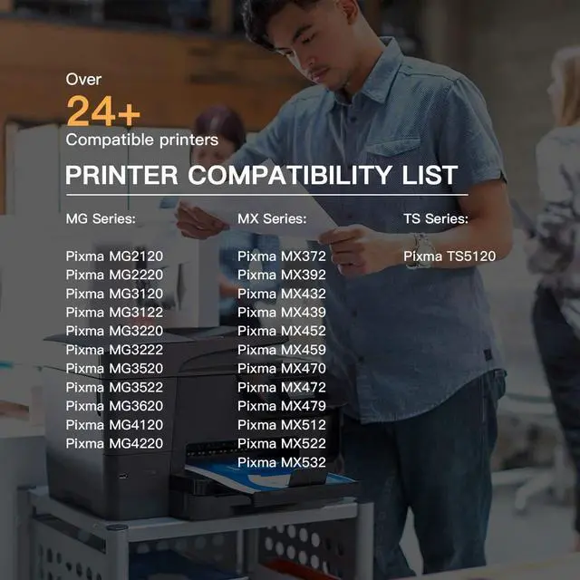 Alt view image 3 of 7 - E-Z Ink (TM) Remanufactured Ink Cartridge Replacement for Canon 240 240XL PG-240XL for use with PIXMA TS5120 MG3620 MG3520 MG3522 MX532 MX452 Printer (2 Black)