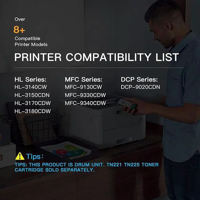 Alt view image 4 of 6 - E-Z Ink (TM Remanufactured Drum Unit Replacement  DR221 DR-221 DR221CL to use with HL-3140CW HL-3170CDW MFC-9130CW MFC-9330CDW Printer Tray (1 Black, 1 Cyan, 1 Magenta, 1 Yellow) 4 Pack