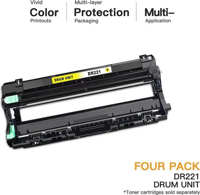 Alt view image 5 of 6 - E-Z Ink (TM Remanufactured Drum Unit Replacement  DR221 DR-221 DR221CL to use with HL-3140CW HL-3170CDW MFC-9130CW MFC-9330CDW Printer Tray (1 Black, 1 Cyan, 1 Magenta, 1 Yellow) 4 Pack