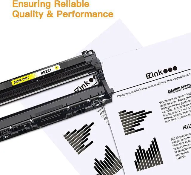 Alt view image 2 of 6 - E-Z Ink (TM Remanufactured Drum Unit Replacement  DR221 DR-221 DR221CL to use with HL-3140CW HL-3170CDW MFC-9130CW MFC-9330CDW Printer Tray (1 Black, 1 Cyan, 1 Magenta, 1 Yellow) 4 Pack