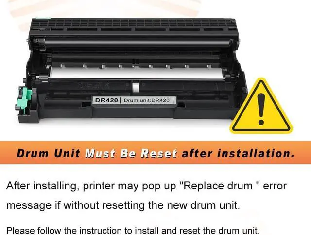 Alt view image 2 of 7 - v4ink 3PK Compatible TN450 Toner and DR420 Drum Replacement for Brother TN450 TN420 Toner Cartridge DR420 Drum Set Black for HL-2270dw HL-2280dw HL-2230 HL-2240d MFC-7240 MFC-7360n MFC-7860dw Printer