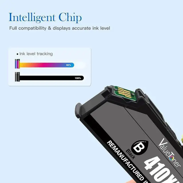 Alt view image 3 of 7 - Valuetoner Remanufactured Ink Cartridge Replacement  410XL 410 XL T410XL for Expression XP-7100 XP-530 XP-630 XP640 XP-830 XP635 Printer (Black, Cyan, Magenta, Yellow, Photo Black, 5 Pack)