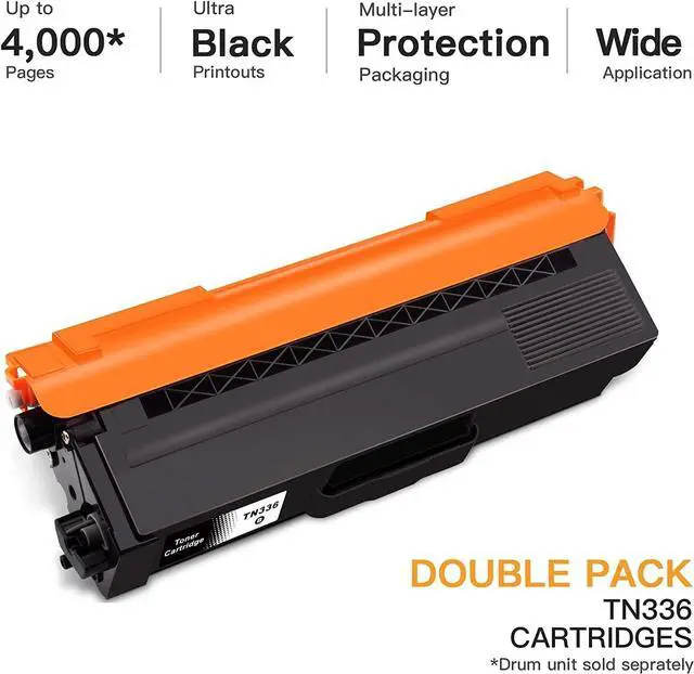 Alt view image 2 of 7 - E-Z Ink (TM) Compatible Toner Cartridge Replacement  TN336 TN331 TN-336 TN-331 Compatible with HL-L8350CDW MFC-L8850CDW MFC-L8600CDW HL-L8350CDWT HL-L8250CDN (Black, 2 Pack)