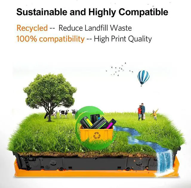 Alt view image 2 of 6 - v4ink 201X Remanufactured Toner Cartridge Replacement for HP 201X CF400X 201A CF400A High Yield Black Toner for use in HP Color Pro M252dw M252n MFP M277dw M277n M274N Printer, 2 Pack