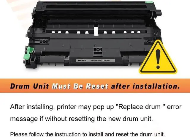 Alt view image 4 of 7 - v4ink Compatible Drum+Toner Replacement  DR360 TN360 (1Drum + 2Toner) Work with DCP7030 DCP7040 DCP7045 HL2120 HL2140 HL2150 HL2170 MFC7320 MFC7340 MFC7345 MFC7440 MFC7445 MFC7450 MFC7840