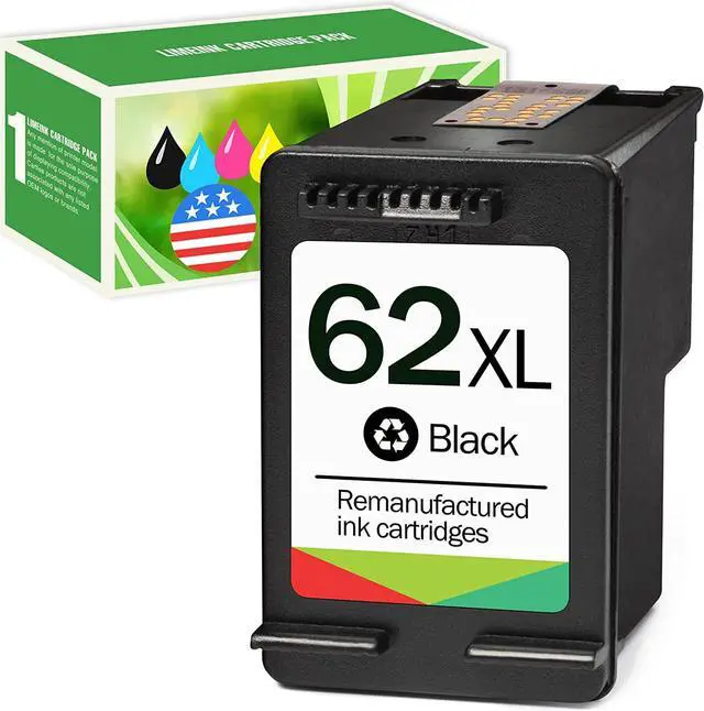 Main image of Limeink Remanufactured Ink Cartridge Replacement  62xl Ink Cartridges Black  Ink 62 XL  Ink Cartridge  Envy 7640 Printer  Ink 62xl Black