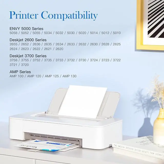 Alt view image 2 of 5 - Valuetoner Remanufactured 65 XL Color Ink Cartridge Replacement  65XL N9K04AN for Envy 5055 5052 5058 DeskJet 3755 2655 3720 3722 3723 3752 3758 2652 2624 Printer High Yield(Color, 2-Pack)