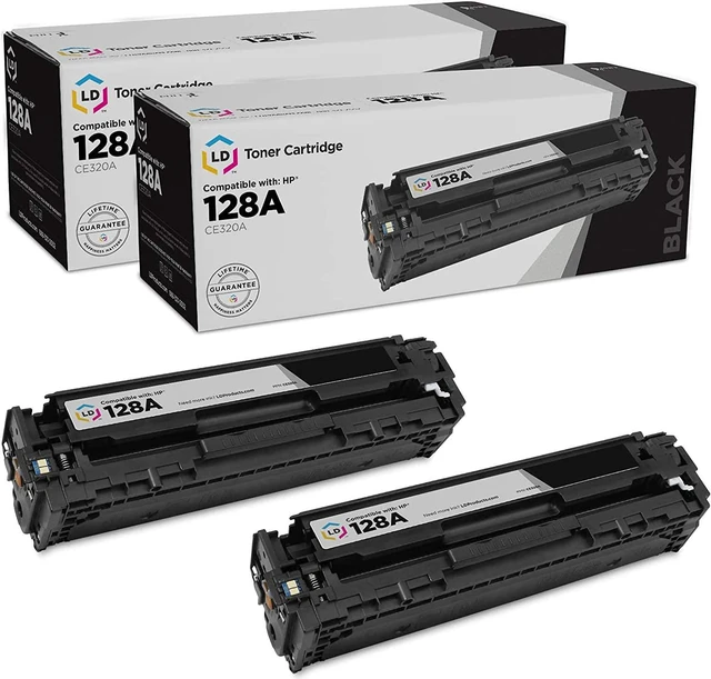 Main image of LD Products Remanufactured Toner Cartridge Replacement for 128A CE320A (Black, 2-Pack)
