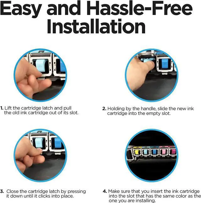 Alt view image 3 of 6 - SPEEDYINKS Remanufactured Replacements  02 Ink Cartridges C8721WN with Smart chip (Black, 4-Pack) for PhotoSmart C5180 C6180 C6280 C7250 C7280 C8180 D7145 D7155 D7160 D7168 D7245 D7255 D7260