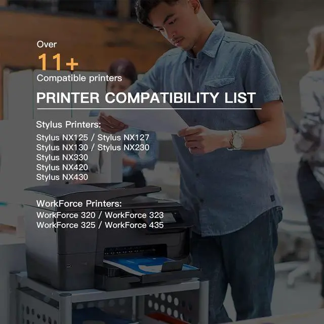 Alt view image 3 of 5 - E-Z Ink (TM Remanufactured Ink Cartridge Replacement 124 T124 to use with NX125 Stylus NX127 NX130 Stylus NX230 NX330 Stylus NX420 NX430 Workforce 320 323 325 Workforce 435 (10 Pack)
