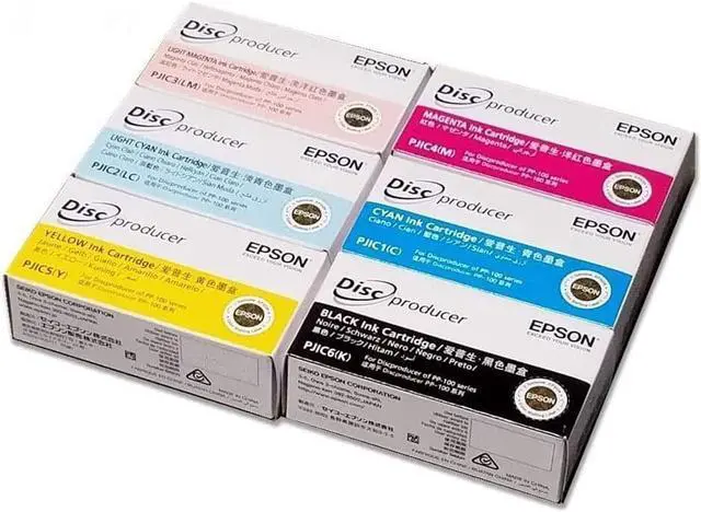 Main image of Digital C13S02A9991 Ink Cartridge 6 Color (Cyan, Yellow, Magenta, Black, Light Cyan, Light Magenta) Set for DiscProducer PP-100 PP-50 in Retail Packaging, Each