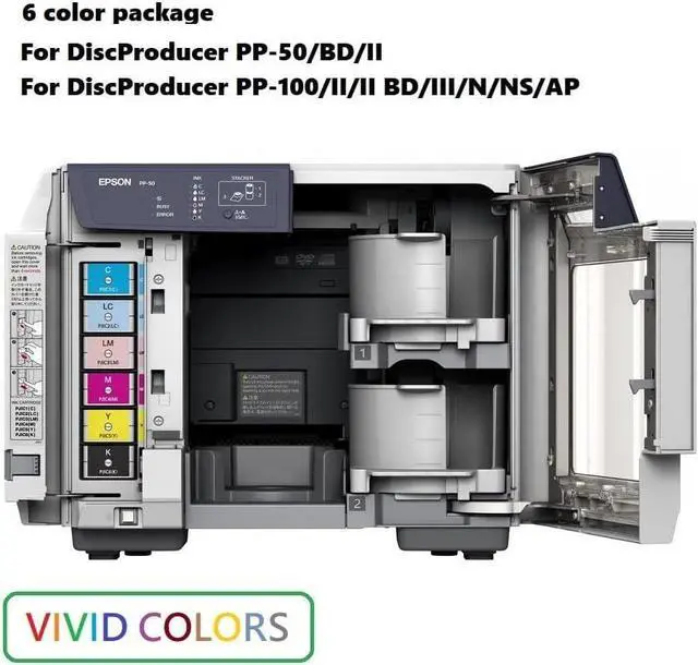 Alt view image 4 of 4 - Digital C13S02A9991 Ink Cartridge 6 Color (Cyan, Yellow, Magenta, Black, Light Cyan, Light Magenta) Set for DiscProducer PP-100 PP-50 in Retail Packaging, Each