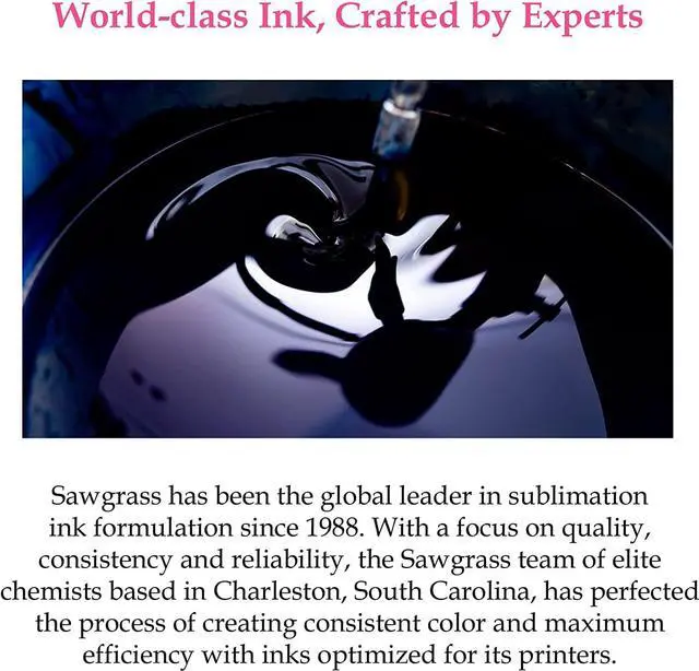 Alt view image 3 of 4 - Sawgrass SubliJet UHD Sublimation Ink for Sawgrass SG500 & SG1000 - Cyan - Regular Capacity Cartridge (31ml)