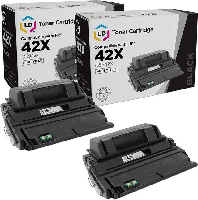 Main image of LD Products Compatible Toner Cartridge Replacement for HP 42X Q5942X High Yield (HP 42X Black, 2-Pack) for Laserjet 4250, 4250tn, 4350n, 4250dtn, 4350, 4350tn, 4250dtnsl, 4350dtn, 4250n, 4350dtnsl
