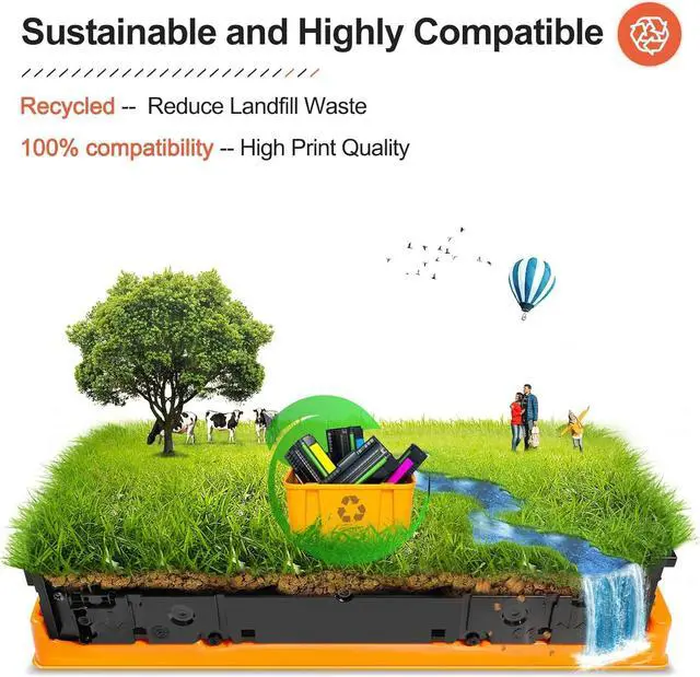 Alt view image 7 of 7 - v4ink Remanufactured Toner Cartridge Replacement for HP 131A 131X CF210A CF210X Canon 131 for use with HP Pro 200 Color M251nw, M251n, MFP M276nw, M276n , 5 Pack
