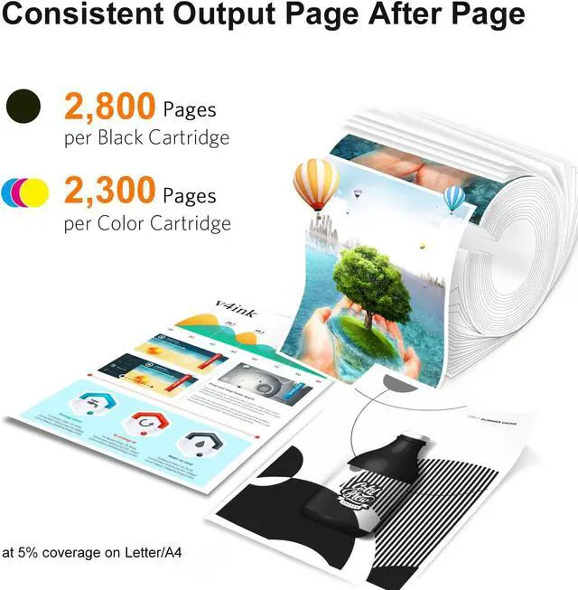 Alt view image 3 of 6 - v4ink 201X Toner Cartridge Remanufactured Replacement for HP 201X CF400X CF401X CF402X CF403X 201A CF400AQ1 High Yield Toner for use in Color Pro M252dw M252n MFP M277dw M277n M274N Printer, 4-Pack