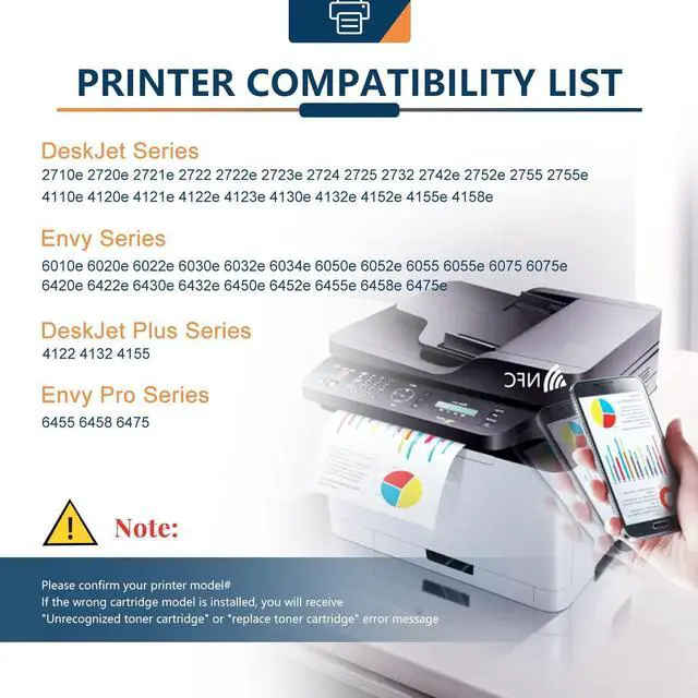 Alt view image 2 of 6 - Ankink 67XL Ink Cartridge Black Replacement  Ink 67 XL HP67 Combo Deskjet 2700 2700e 2752 2752e 2742e 2755 2755e 4100 4100e 4152e 4155 4155e Envy 6000 6055e 6055 6400 6455e Printer HP67XL Blk