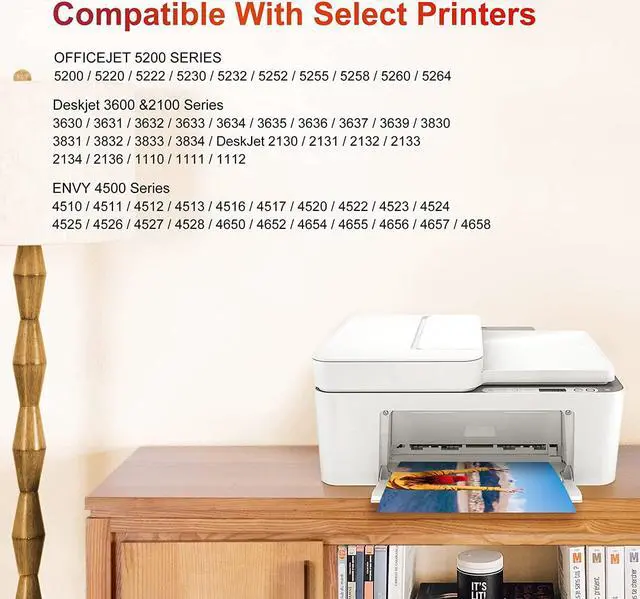 Alt view image 2 of 6 - ejet Remanufactured Ink Cartridge Replacement  63 Ink 63XL Compatible with OfficeJet 3830 5255 5258 Envy 4520 4512 4513 4516 DeskJet 1112 1110 3630 3632 2130 2132 Printer (1 HP63 Black, 1 Color)