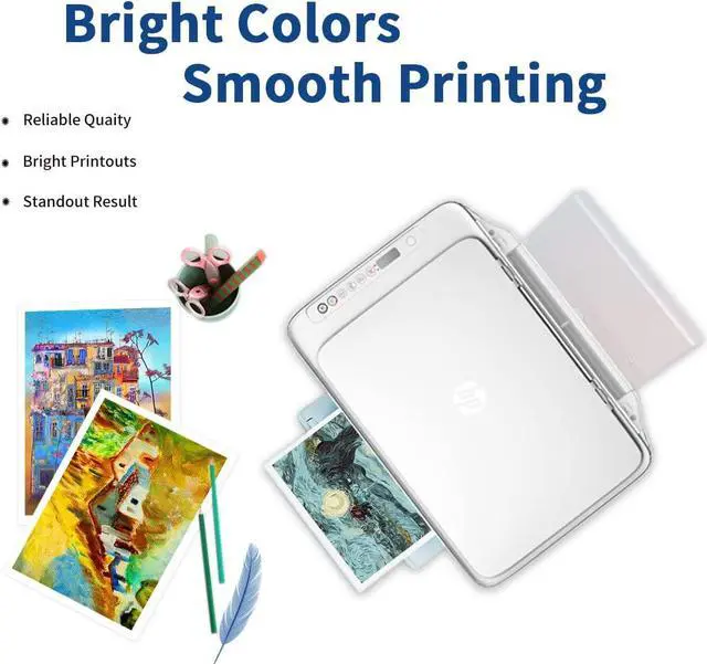 Alt view image 4 of 6 - Relcolor 63XL Color Ink Cartridges 2 Pack Replacement  63 XL HP63 HP63XL Compatible with Officejet 3830 4650 4652 4655 5200 5252 5255 5258 Envy 4520 4512 Deskjet 1112 2132 3630 3632 Printer