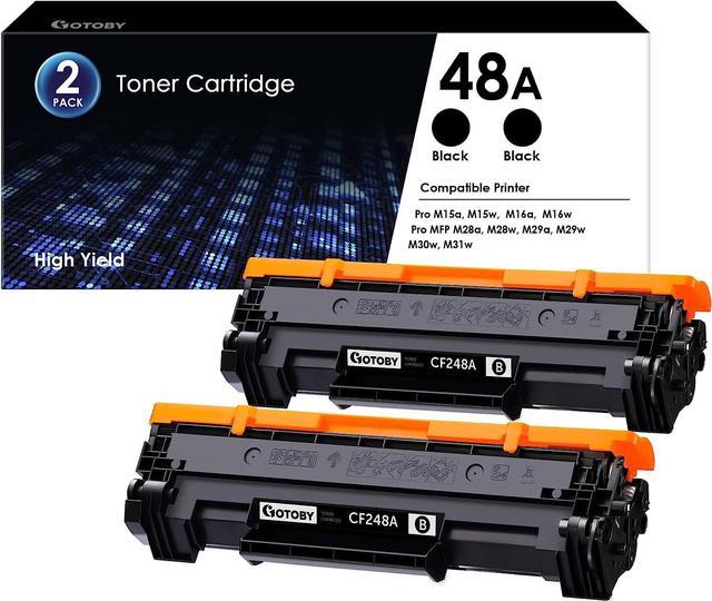 følgeslutning kontroversiel Fil 48A Black Toner Cartridges Compatible Replacement for HP 48A CF248A  Compatible with Laserjet Pro M15w M15a M16w M16a Toner Laserjet MFP M28w  M29w M30w M31w M28a M29a Printer (Black, 2 Pack) 3D