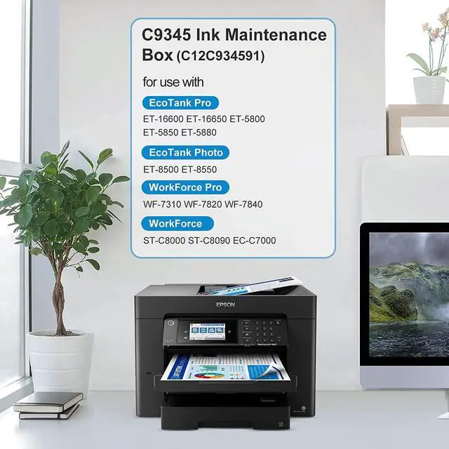 Alt view image 3 of 6 - Poschink PXMB9/C9345 Ink Maintenance Box Tank (C12C934591) for ET-8550 WF-7840 WF-7820 WF-7310 ET-8500 ET-16600 ET-5850 ET-5800 EC-C7000 ET-16650 ST-C8090 ET-5880 ST-C8000 Printers