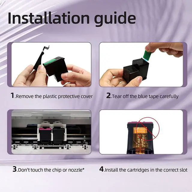 Alt view image 6 of 6 - Printer Ink 64  64XL Black Ink Cartridge 2 Pack, Fit for Envy Photo 7855 7155 6255 7164 6222 6252 7134 7830 7864 7800 6230 6220 6234 7100 7120 7858 Tango X Smart All-in-One Printer