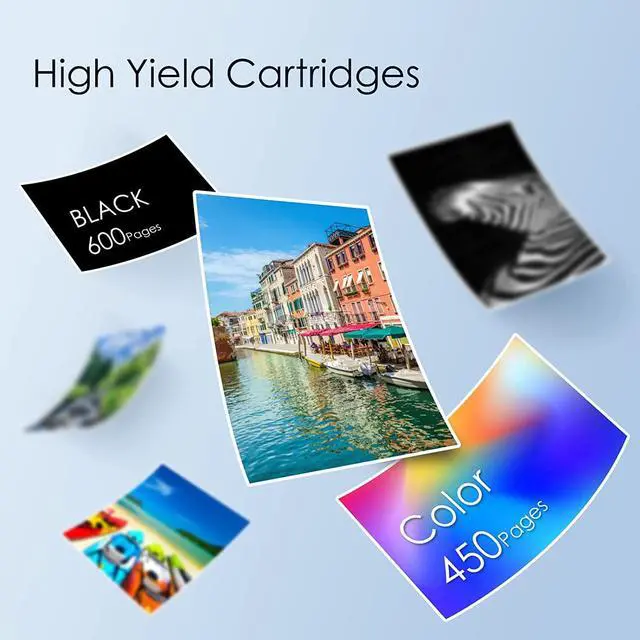 Alt view image 3 of 6 - 64XL Ink Cartridges Combo Pack Replacement 64 XL Ink Remanufactured for Envy Photo 7858 7855 7155 6255 6252 7120 6232 7158 7164 Envy Inspire 7950e Tango Series Printer (1 Black, 1 Tri-Color)