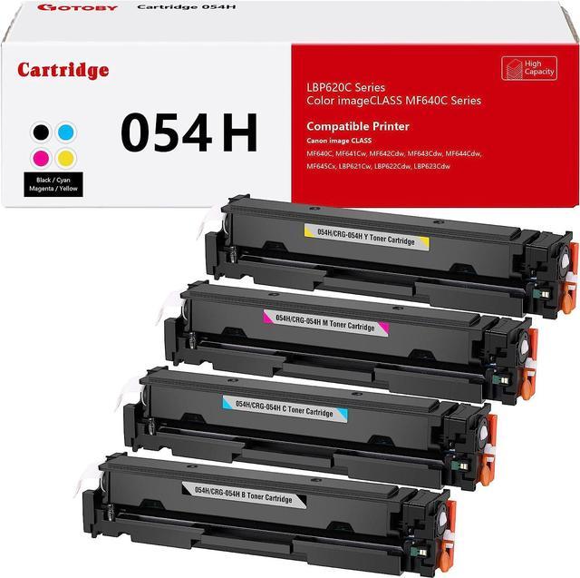 054 054H High Yield Toner Cartridge 4 Pack Compatible Replacement