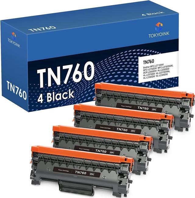 4 PK TN-760 Toner for Brother MFC-L2710DW 