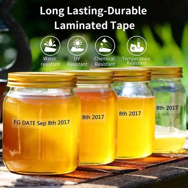 Alt view image 3 of 7 - Oozmas 12mm 0.47 Laminated Clear Tape Replacement for TZe-131 Brother P-Touch Label Maker Tape Black on Clear TZe TZ Refills Work for Ptouch PTD210 PT-D220 H110 Label Tape, 1/2 Inch x 26.2 ft, 4-Pack