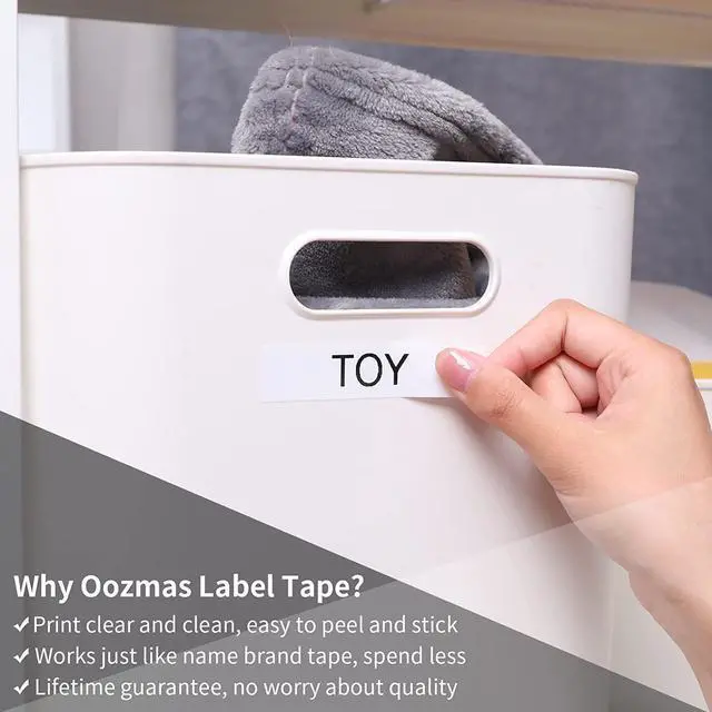 Alt view image 7 of 7 - Oozmas 12mm 0.47 Laminated Clear Tape Replacement for TZe-131 Brother P-Touch Label Maker Tape Black on Clear TZe TZ Refills Work for Ptouch PTD210 PT-D220 H110 Label Tape, 1/2 Inch x 26.2 ft, 4-Pack