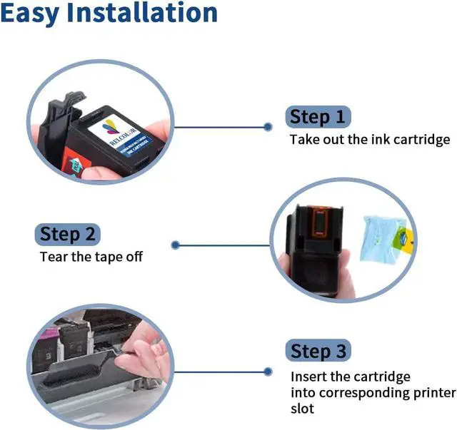 Alt view image 5 of 6 - Relcolor 3X Capacity 64XL Black Ink Cartridge Replacement Ink 64 XL HP64XL HP64 for Envy 7855 7155 7858 7800 7100 6255 6252 6232 7120 7158 7164 7955e 7900e Tango Ink Printer (2 Black)