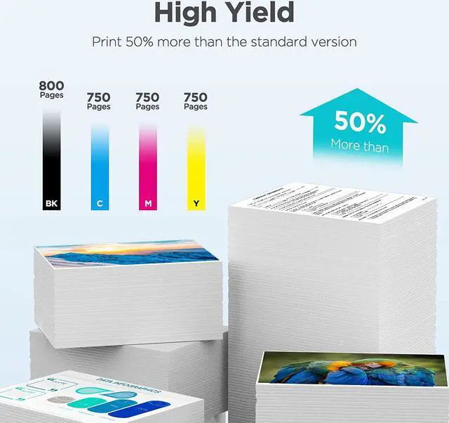 Alt view image 3 of 7 - Yocare 564XL High-Yield Ink Cartridges (5-Pack), Replacement  564 Combo Pack, Compatible Photosmart 5520 6520 7510 7520 DeskJet 3520 Premium C309A C410A Printer (2BK/C/M/Y)