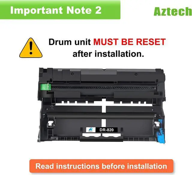 Alt view image 3 of 7 - Aztech Compatible Drum Unit Replacement for Brother DR820 DR-820 DR 820 for Brother HL-L6200DW MFC-L5850DW MFC-L5900DW MFC-L6700DW MFC-L5800DW HLL6200DW HL-L5200DW HLL5100DN Printer (Black, 2-Pack)