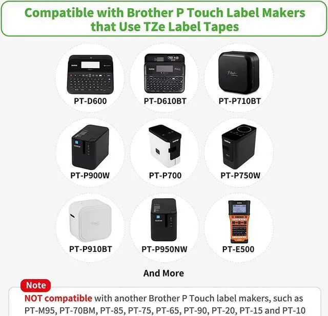 Alt view image 2 of 7 - Labelife Compatible 1 Inch Label Tape Replacement for Brother TZe-251 Ptouch Label Tape 24mm 0.94 Laminated White TZe251 TZe TZ Tape for Brother Ptouch PTD600 PT-P710BT PTP750W Label Maker, 4-Pack