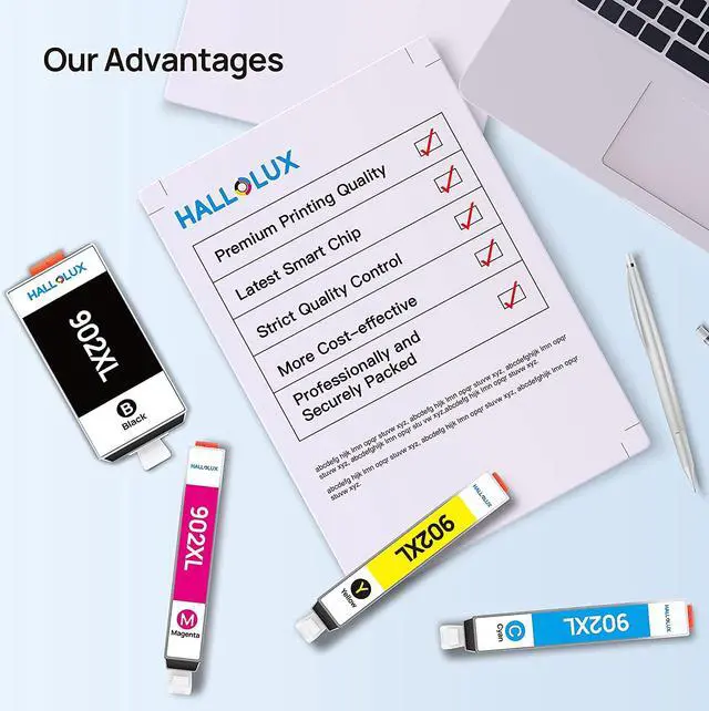 Alt view image 4 of 5 - 902XL Ink Cartridges Replacement  902XL Ink Cartridges to use with OfficeJet Pro 6978 6960 6968 6958 6950 6970 6962 Printers (902XL Ink Cartridges Combo Pack, Black, Cyan, Magenta, Yellow)