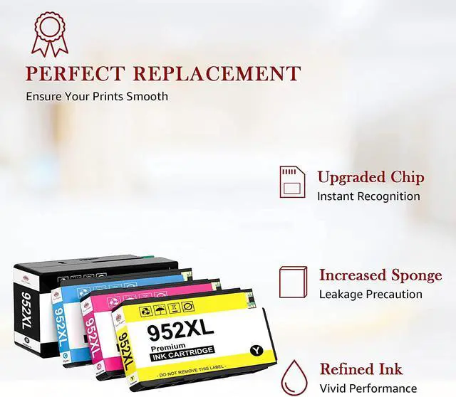 Alt view image 2 of 6 - Toner Kingdom Remanufactured Ink-Cartridge Replacement for 952 XL 952XL Ink Cartridges for Officejet 8700 8702 8710 8730 7740 8720 8210 8216 8745 7720 8200 8736 8734 Printer Ink(4-Pack)