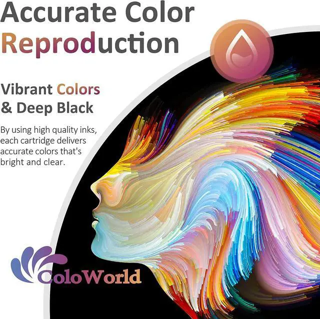 Alt view image 5 of 7 - ColoWorld Remanufactured Ink Cartridge Replacement  64XL 64 XL Color Ink Cartridge Use for Envy Photo 7855 7155 6255 7858 7164 6222 7830 7864 6230, Inspire 7955e 7255e 7900e, Tango Smart Printer
