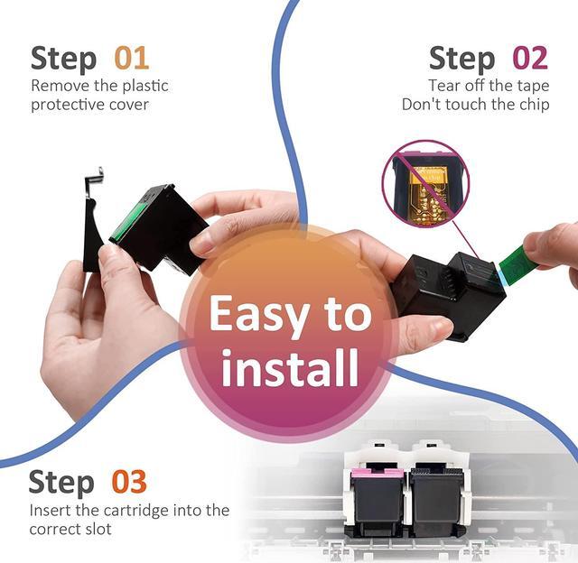 Alt view image 5 of 7 - ColoWorld  64XL Color Ink Cartridges, 64 64XL Color Ink Cartridge  Printer, Compatible for Envy Photo 7855 7155 7858 6255 7164 6222 6230 7830 7864, Inspire 7255e 7955e 7900e, Tango Printer