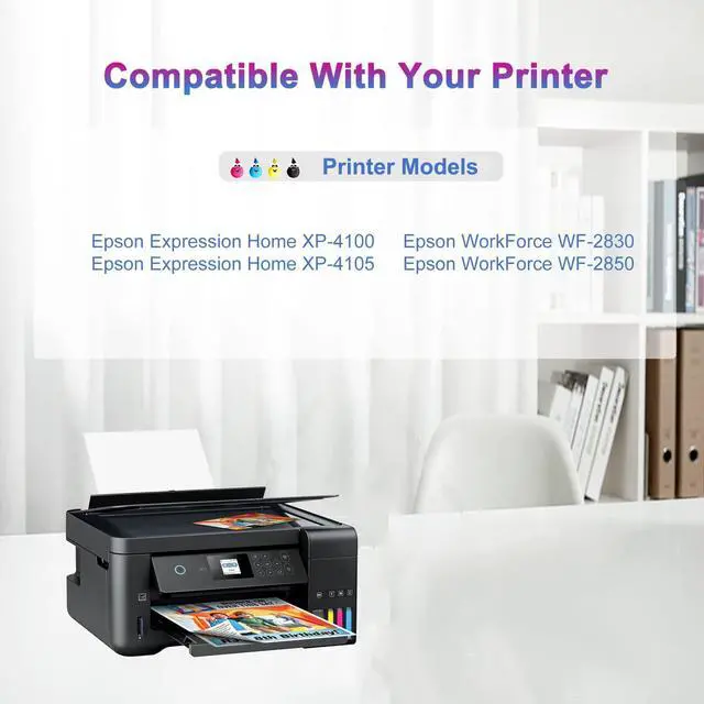 Alt view image 2 of 7 - 212XL Ink Cartridges  212XL T212XL 212 XL for Expression Home Epson XP-4100 Epson XP-4105 Workforce WF-2830 WF-2850 Printer 5pack(2 Black Cyan Magenta Yellow)