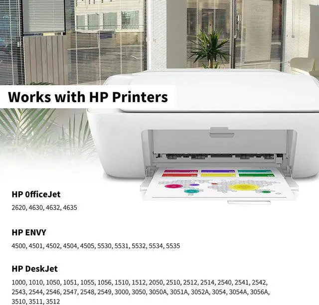 Alt view image 2 of 7 - Ubinki 61XL Ink Cartridges Black Color Combo Pack Replacement  Ink 61 XL HP61XL HP61 for Envy 4500 5530 4502 DeskJet 2540 1000 1055 1010 1510 3050 OfficeJet 4630 2620 Printer (Black Tri-Color)
