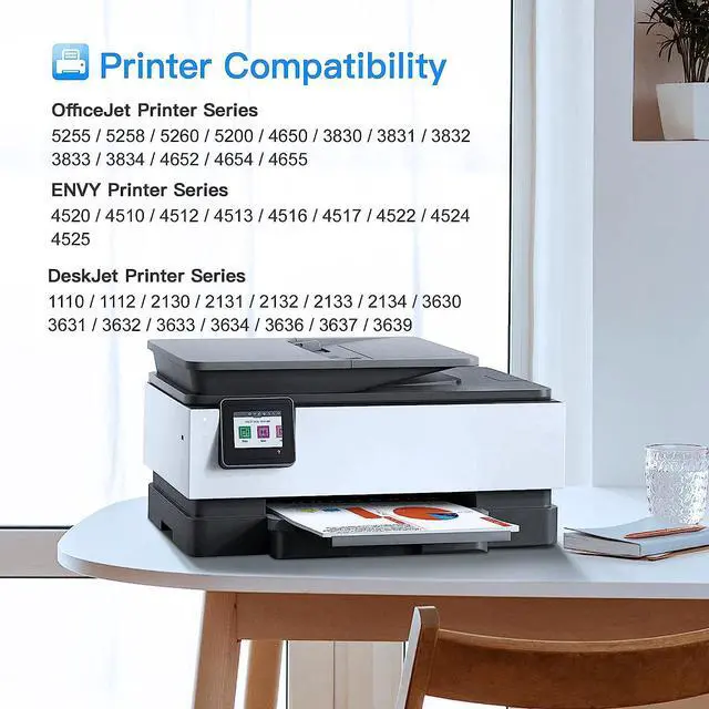 Alt view image 2 of 7 - LxTek Remanufactured Ink Cartridge Replacement  63 63XL Compatible with HP Officejet 5255 5258 5260 3830 Envy 4520 4516 DeskJet 1112 2132 3632 Printer Tray, 2 Pack (1 Black, 1 Tri-Color)