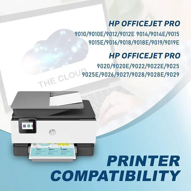 Alt view image 2 of 7 - 962XL Ink Cartridges Combo Pack 9015e Compatible  Printers 962 XL Ink Cartridges Replacement  Officejet Pro 9010e 9020e 9010 9020 9015 9016 9018 9020 9025