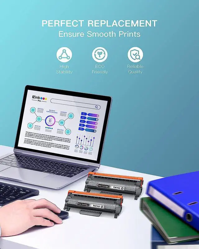 Alt view image 4 of 5 - E-Z Ink Pro Compatible Toner Cartridge Replacement  TN760 TN-760 TN730 to Use with HL-L2350DW HL-L2395DW HL-L2390DW HL-L2370DW MFC-L2750DW MFC-L2710DW DCP-L2550DW (Black,2 Pack)