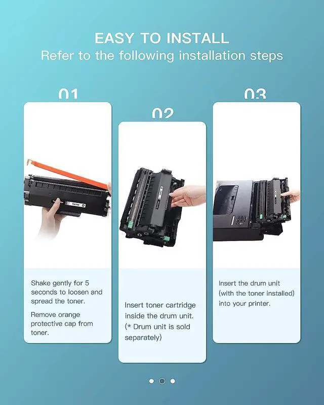 Alt view image 5 of 5 - E-Z Ink Pro Compatible Toner Cartridge Replacement  TN760 TN-760 TN730 to Use with HL-L2350DW HL-L2395DW HL-L2390DW HL-L2370DW MFC-L2750DW MFC-L2710DW DCP-L2550DW (Black,2 Pack)
