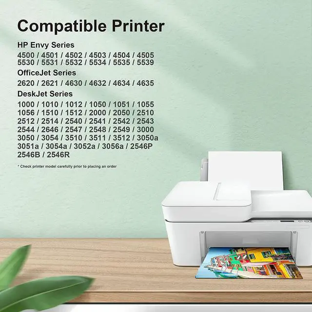Alt view image 2 of 7 - 61XL Ink Cartridge Combo Pack Replacement  61 Ink High Yield Use with Envy 4500 4501 4502 5530 Officejet 4630 4635 Deskjet 1000 1010 1510 2540 2541 2542 3510 Series Printer(1 Black, 1 Tri-color)