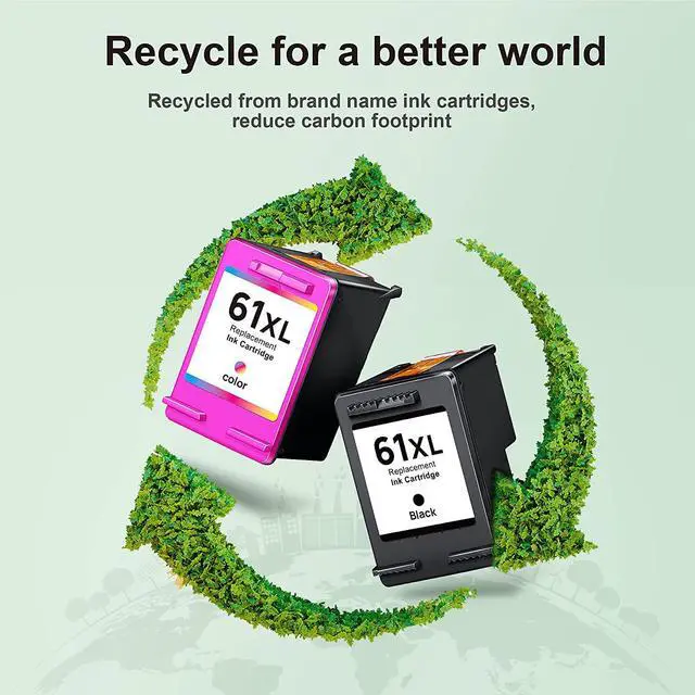 Alt view image 6 of 7 - 61XL Ink Cartridge Combo Pack Replacement  61 Ink High Yield Use with Envy 4500 4501 4502 5530 Officejet 4630 4635 Deskjet 1000 1010 1510 2540 2541 2542 3510 Series Printer(1 Black, 1 Tri-color)